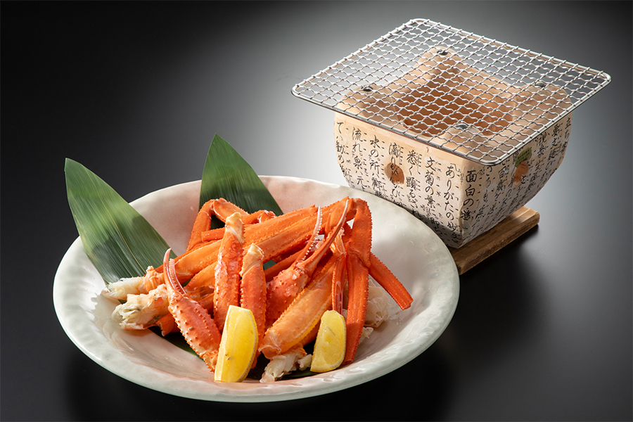 ずわい蟹の網焼き