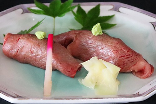 常陸牛の握り寿司