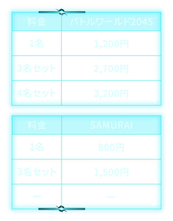 料金表